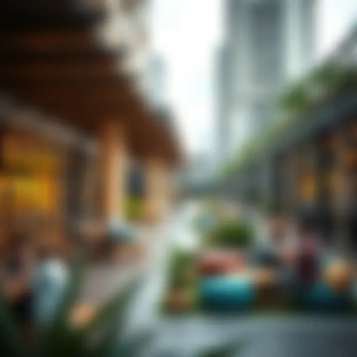 Vibrant community spaces at Marina Quays West promoting social interaction