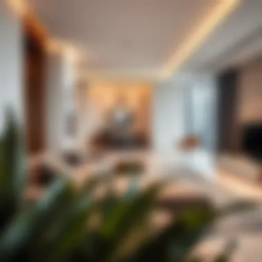 Luxurious interior design of a Marina Quays West apartment highlighting modern elegance