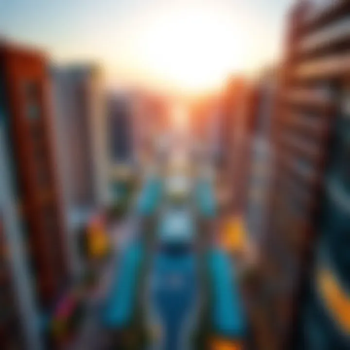 Aerial view of Deira City Center and surrounding area