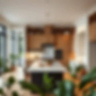 Open kitchen layout within a mulberry floor plan