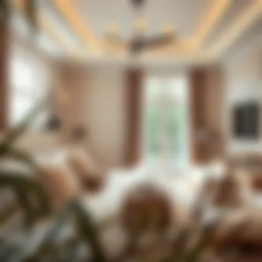 Spacious bedroom arrangement in a mulberry floor plan