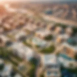 Aerial view of Muwailih showcasing residential developments