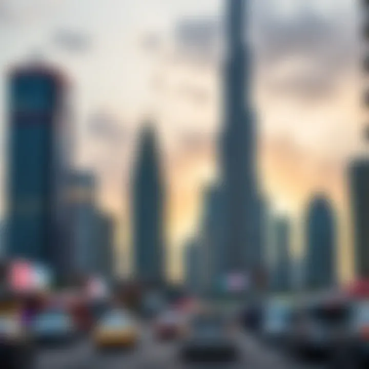 Vibrant Skyline of Deira Business District Business district skyline in Deira