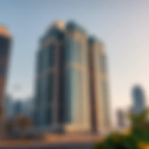 Exterior view of Emirates Towers showcasing its architectural elegance