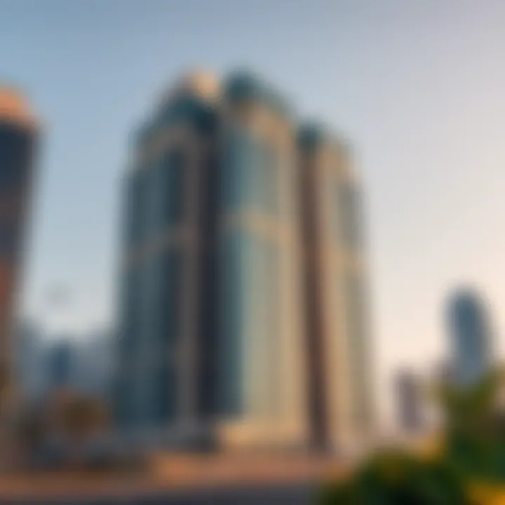 Exterior view of Emirates Towers showcasing its architectural elegance