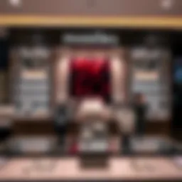 Elegant display of Pandora jewelry showcasing intricate designs