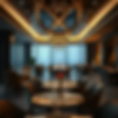 Elegant interior of a fine dining venue in Jumeirah Beach Residence