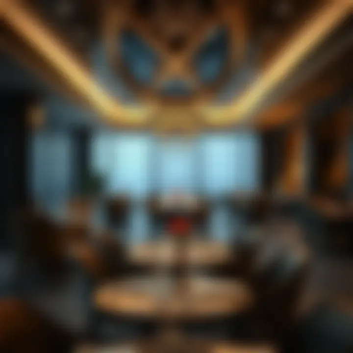 Elegant interior of a fine dining venue in Jumeirah Beach Residence