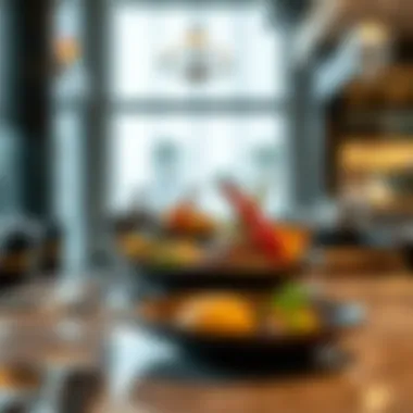 Exquisite plating of gourmet dishes at a JBR restaurant