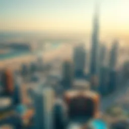 Aerial view of Dubai skyline showcasing real estate developments