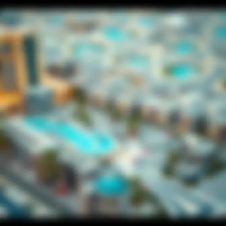 Map highlighting the location and rental properties in Jumeirah Village Circle