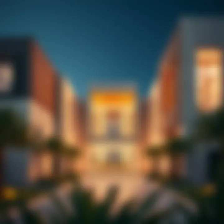 Modern architectural designs in Shat Al Hadriyat