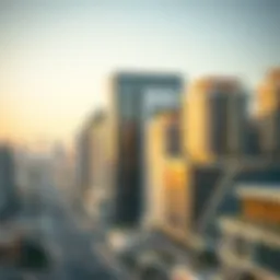 A stunning view of Shawamekh City's skyline showcasing modern architecture