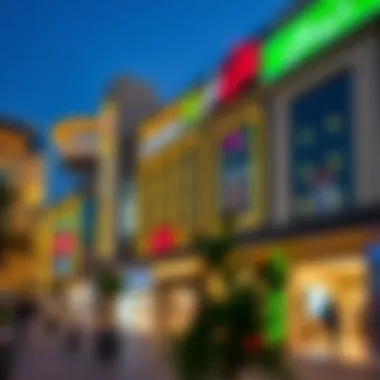 Map highlighting prime retail locations in Deira