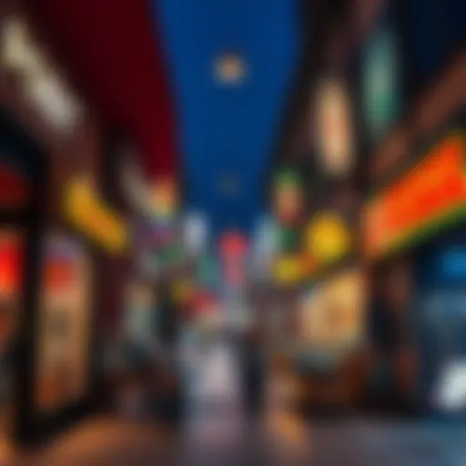 Vibrant street scene in Deira showcasing diverse shops