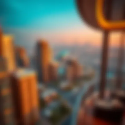 Aerial view of Dubai skyline showcasing luxury properties