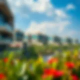 Panoramic view of South Shamkha showcasing modern architecture and green spaces