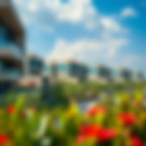 Panoramic view of South Shamkha showcasing modern architecture and green spaces