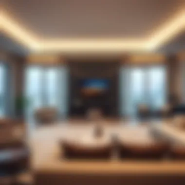 Modern interior of a holiday home in Dubai