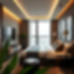 Modern studio flat interior showcasing contemporary design