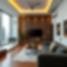 Modern studio apartment interior design