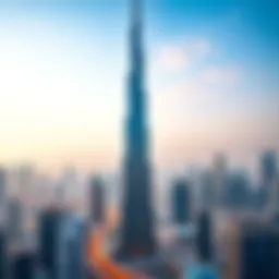 Stunning view of the 51 Tower against the Dubai skyline