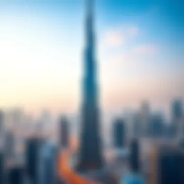 Stunning view of the 51 Tower against the Dubai skyline