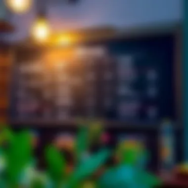 Diverse menu selections displayed on a chalkboard