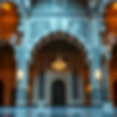 Interior view showcasing beautiful calligraphy and tile work