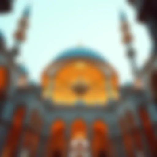 Intricate dome design of a mosque in Dubai