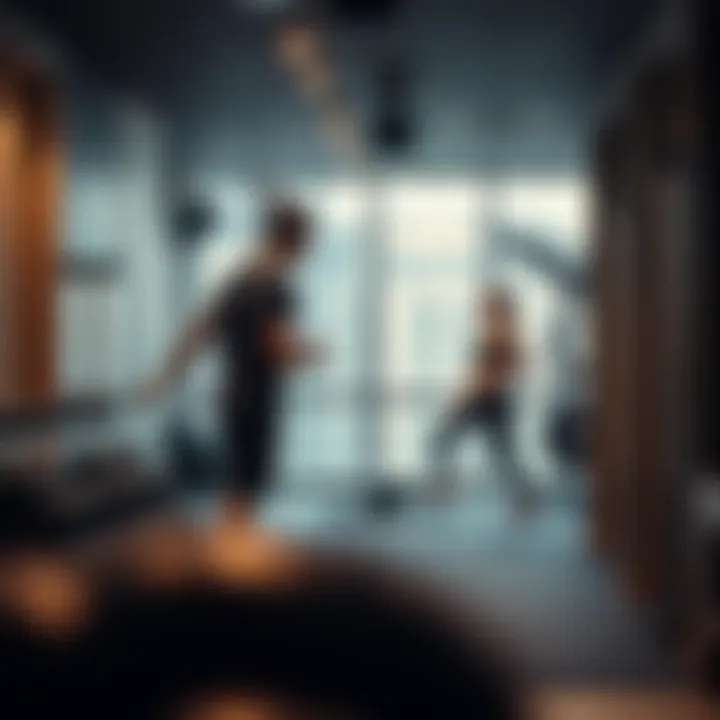 Personalized training session in a private gym environment