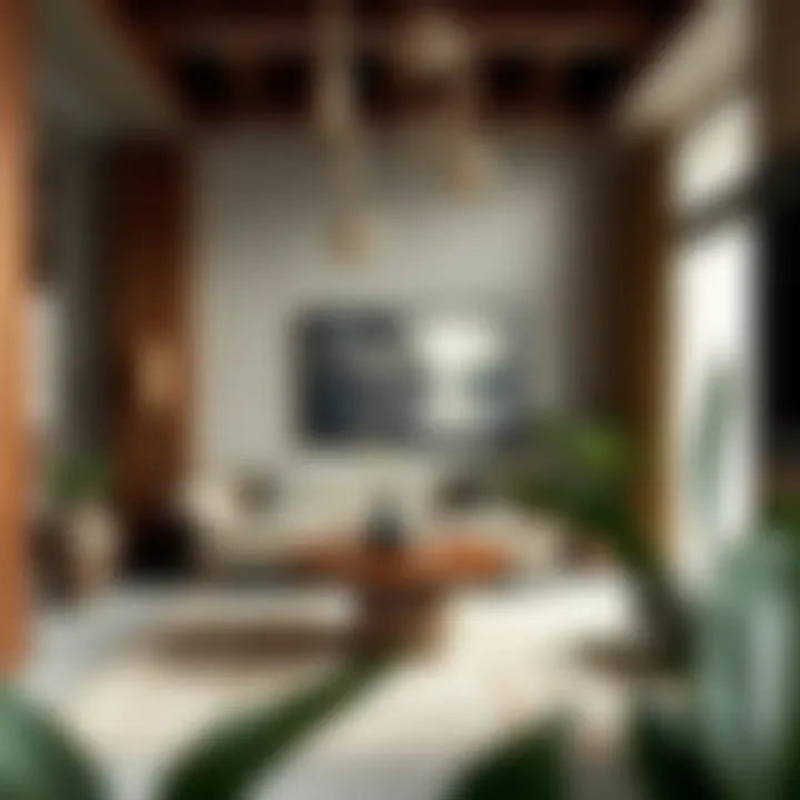 Culturally influenced design elements in an interior