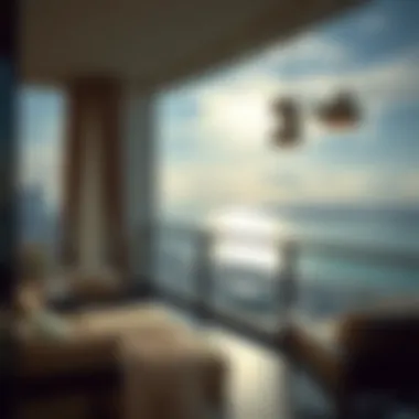 Balcony view from a residence in Sunrise Bay Tower 1