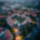 Aerial view of Jumeirah Village showcasing its layout and greenery