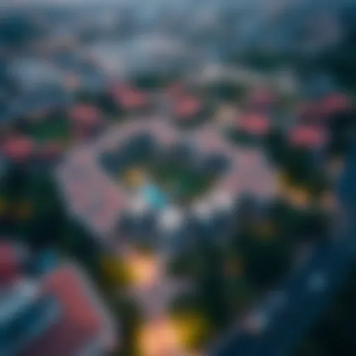 Aerial view of Jumeirah Village showcasing its layout and greenery
