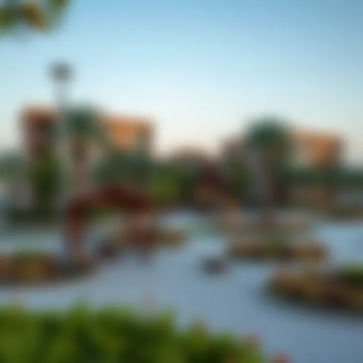 Community park in Jumeirah Village highlighting recreational facilities