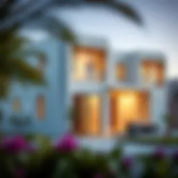 Modern prefabricated home in Dubai exterior view