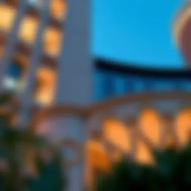 Architectural Features of Abraj Al Itihad Architectural close-up of the unique design elements of Abraj Al Itihad