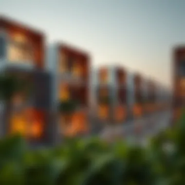 Modern residential buildings highlighting contemporary design in Urbana Dubai South