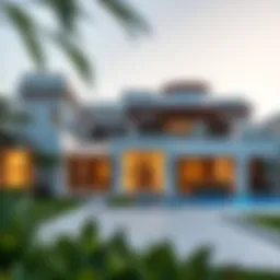 Luxurious modern villa in Dubai with architectural elegance