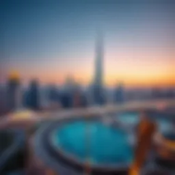 A mesmerizing view of Dubai's skyline showcasing the iconic Burj Khalifa