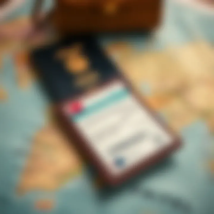 A passport and an Emirates ID on a travel map highlighting various destinations