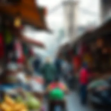 A vibrant market scene in one of the countries accessible with Emirates ID