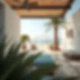 Serene view of a private beach area designed for women