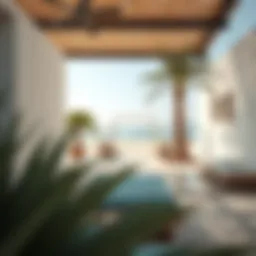 Serene view of a private beach area designed for women