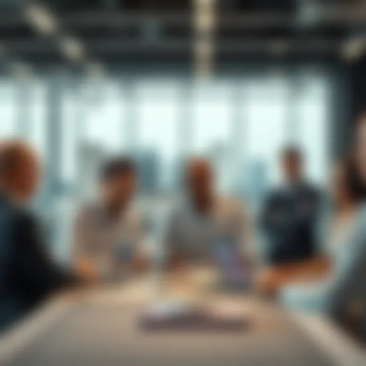 Expert Collaboration in Facilities Management Team of experts collaborating on facilities management strategies