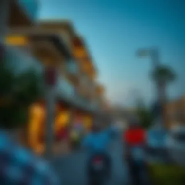 Vibrant community life in Al Barsha surrounding Five Crowns