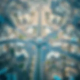 Aerial view of Garhoud Intersection showcasing its connectivity