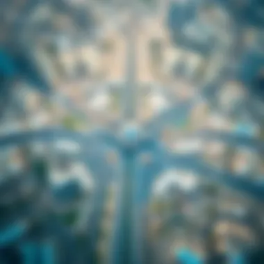 Aerial view of Garhoud Intersection showcasing its connectivity