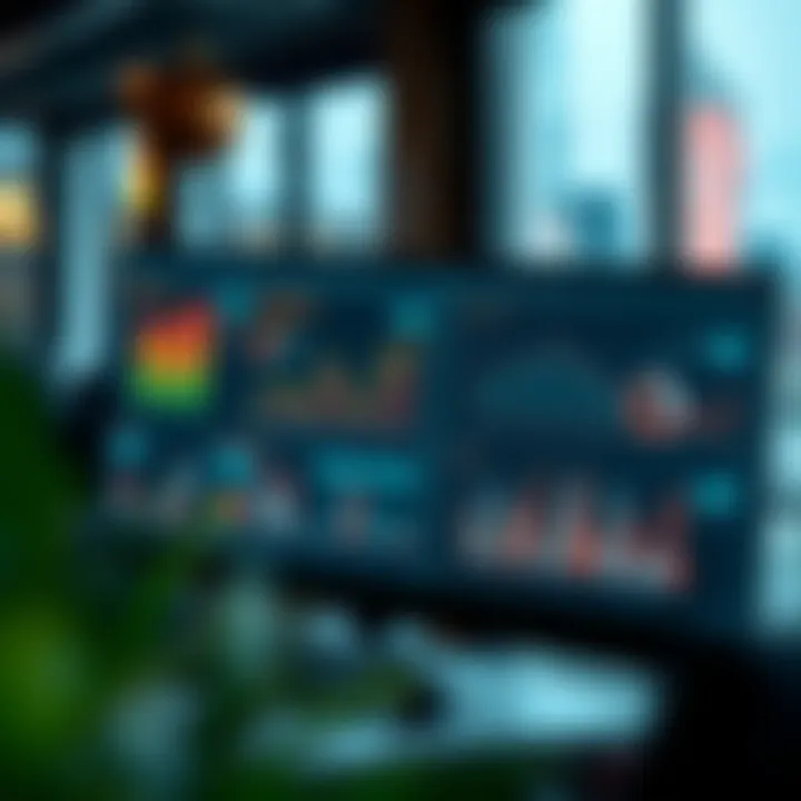 Data analytics dashboard showcasing market trends